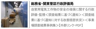 自家用電気工作物の安全の確保に関する行政評価・監視＜調査結果に基づく通知＞＜調査結果に基づく通知に対する改善措置状況＞＜事業場調査結果事例集＞【外部リンク・PDF】